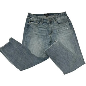 Judy Blue Women's Size 9/29 Jeans Blue Denim Skinny Fit Capri Distressed Pants